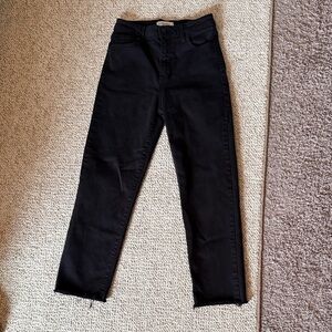 Carly Jean Los Angeles Black Chrissy Straight Leg Jeans Size 1